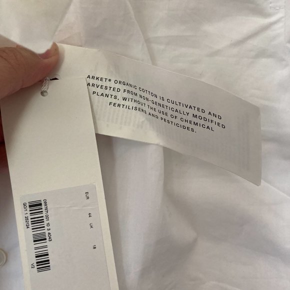 NWT Arket Fitted Poplin Button-Up Shirt - Picture 5 of 8